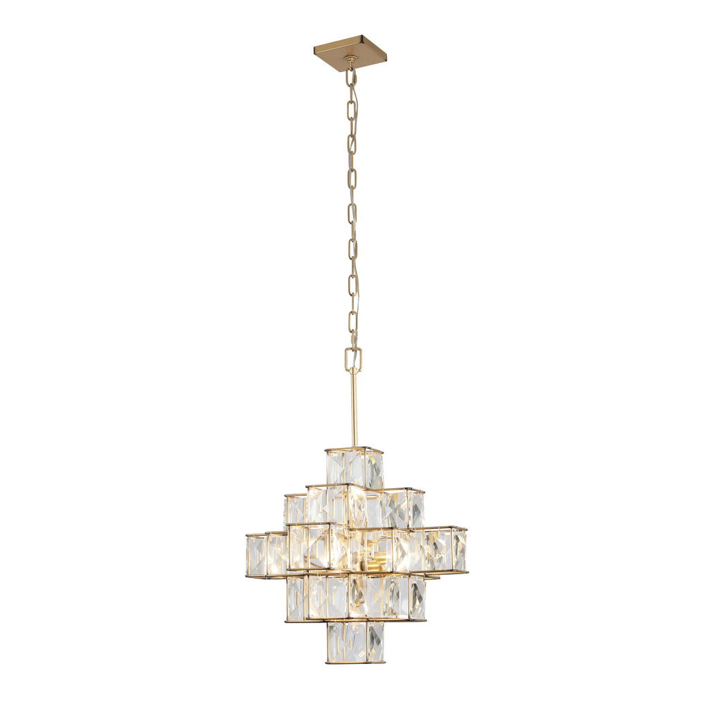 Cubic 6 Light Pendant - Calypso Gold