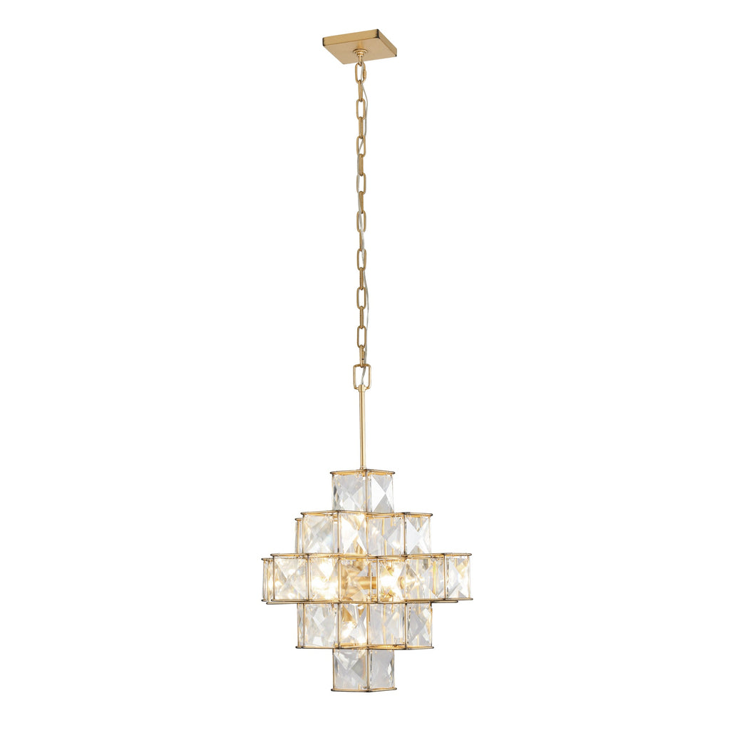 Cubic 6 Light Pendant - Calypso Gold