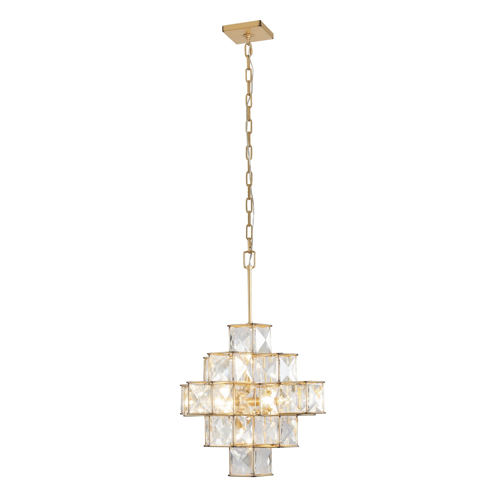 Cubic 6 Light Pendant - Calypso Gold