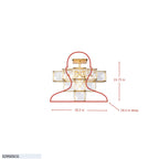 Cubic 5 Light Ceiling Fixture - Calypso Gold