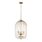 Voliere 6 Light Crystal Pendant - Havana Gold