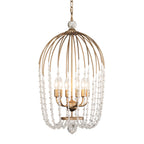 Voliere 6 Light Crystal Pendant - Havana Gold