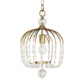Voliere 1 Light Crystal Pendant - Havana Gold