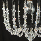 Voliere 1 Light Crystal Pendant - Matte Black