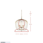 Voliere 6 Light Crystal Tall Pendant - Havana Gold