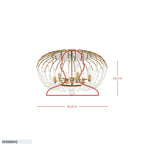 Voliere 6 Light Semi-Flush - Havana Gold