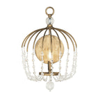 Voliere 1 Light Crystal Wall Sconce - Havana Gold