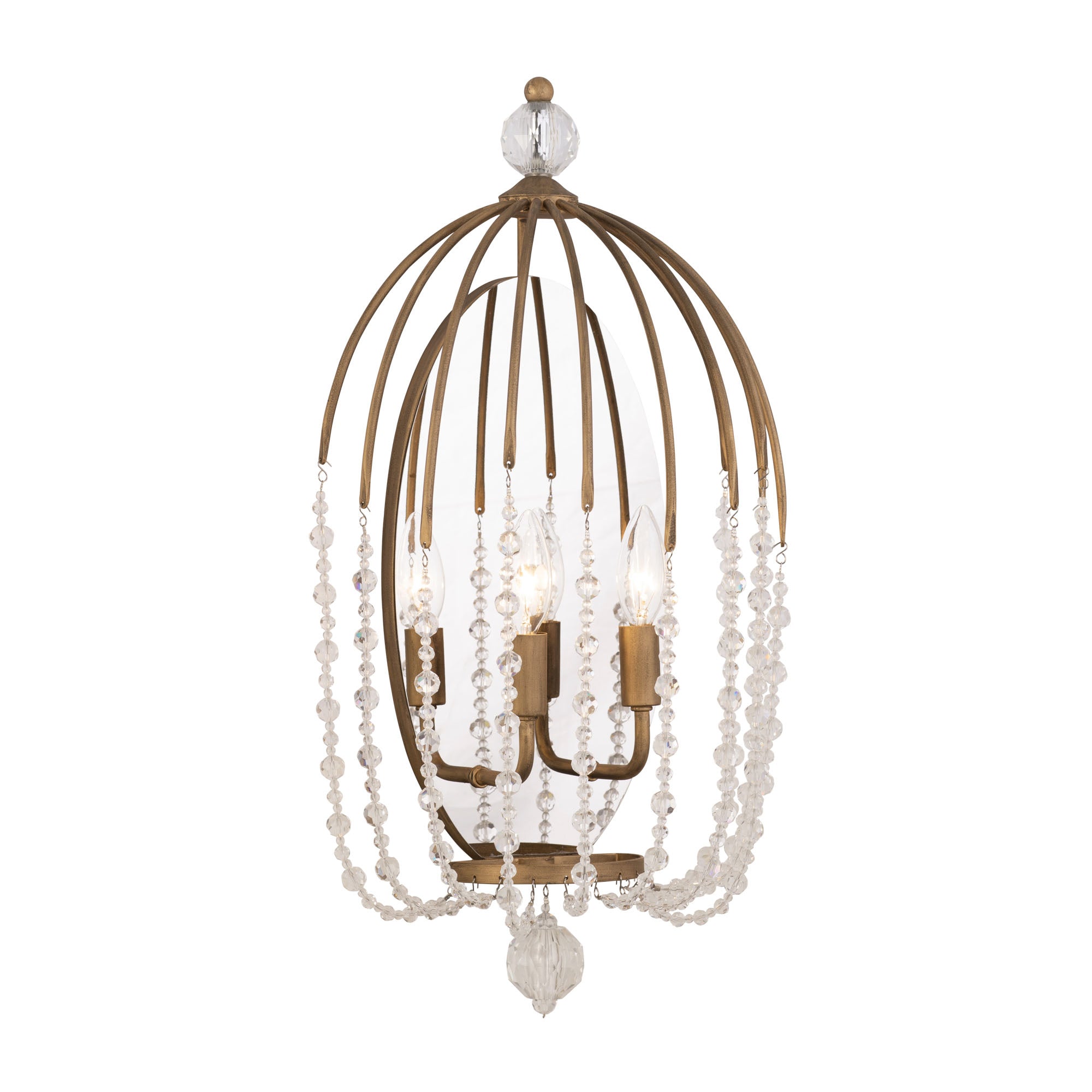 Voliere 2 Light Sconce - Havana Gold