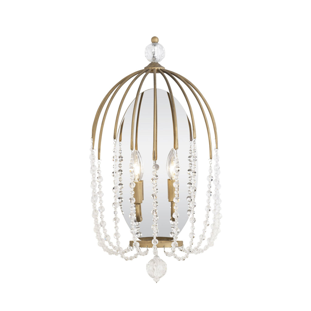 Voliere 2 Light Sconce - Havana Gold