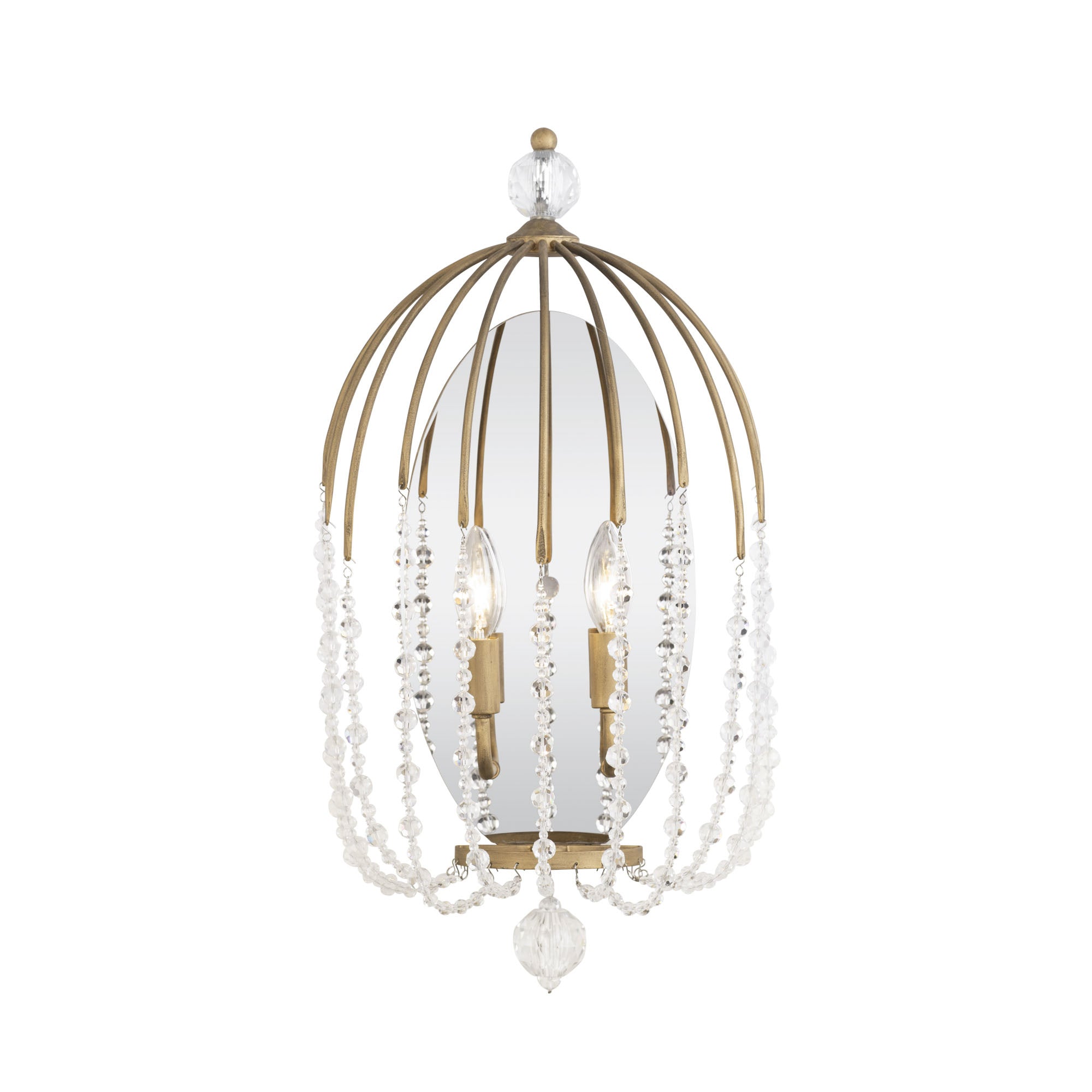 Voliere 2 Light Sconce - Havana Gold