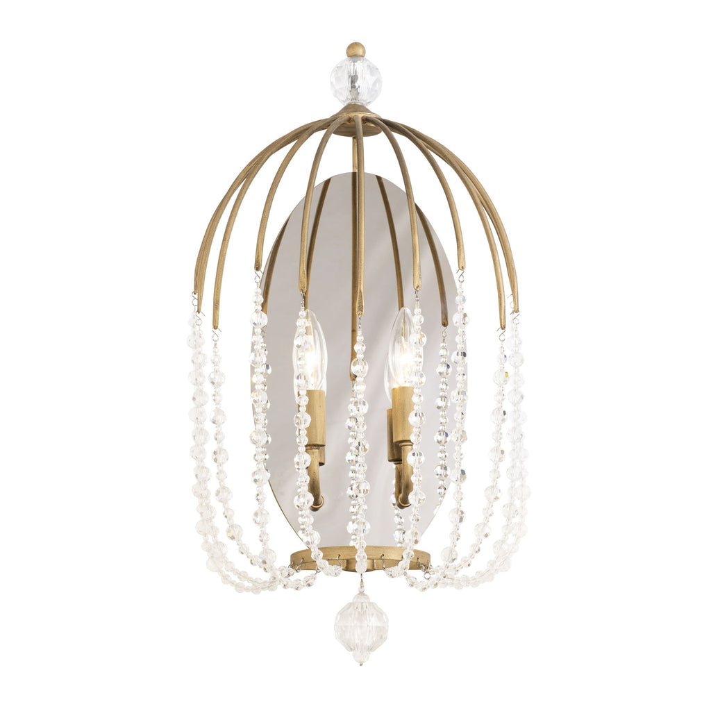 Voliere 2 Light Sconce - Havana Gold