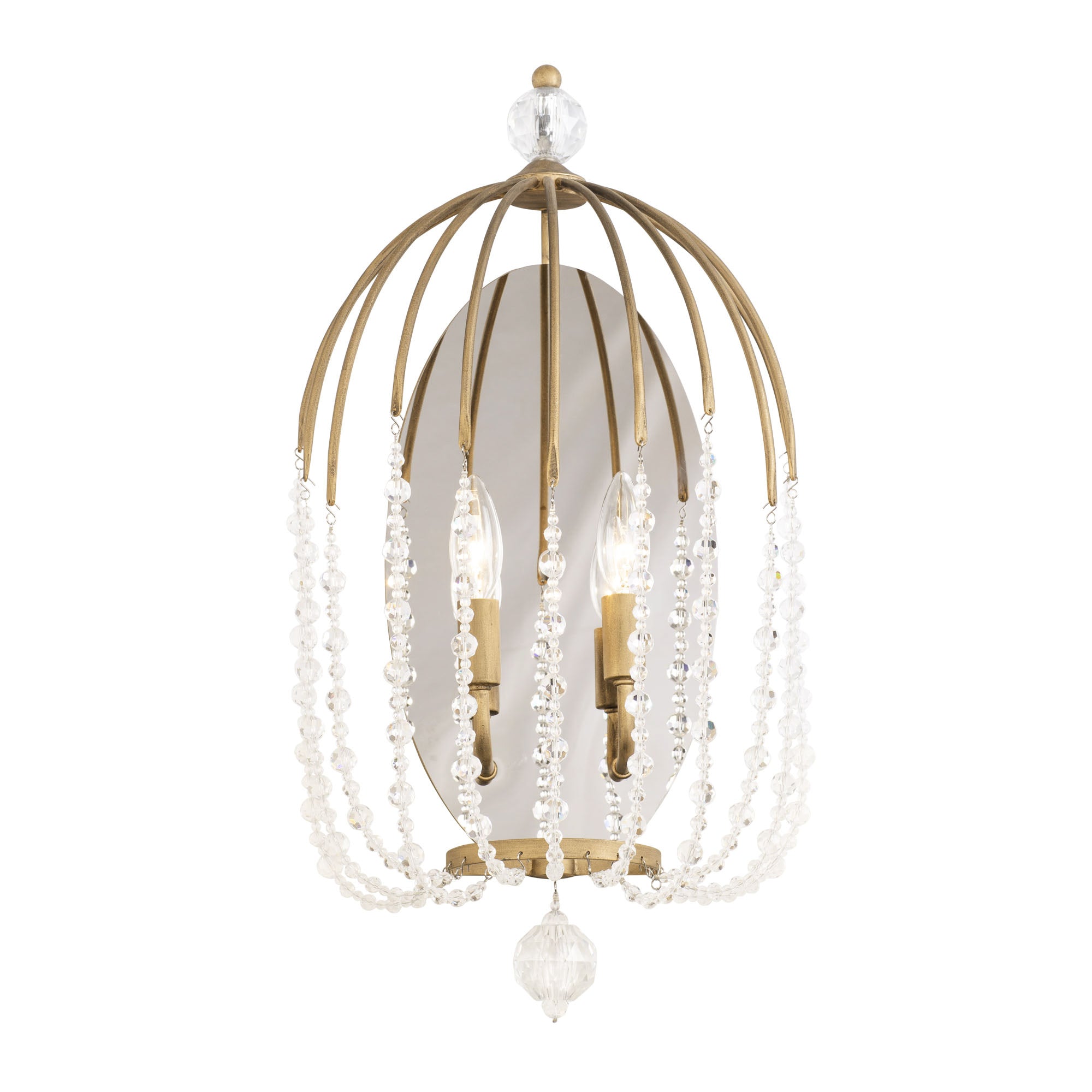 Voliere 2 Light Sconce - Havana Gold