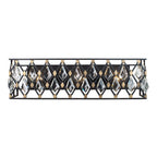 Windsor 3 Light Crystal Bath - Carbon/Havana Gold