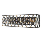 Windsor 3 Light Crystal Bath - Carbon/Havana Gold