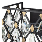 Windsor 3 Light Crystal Bath - Carbon/Havana Gold