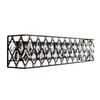 Windsor 4 Light Crystal Bath - Carbon/Havana Gold