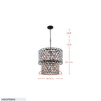 Windsor 7 Light 2-Tier Crystal Chandelier - French Gold/Matte Black