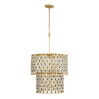 Windsor 7 Light 2-Tier Crystal Chandelier - French Gold/Matte Black