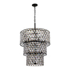Windsor 13 Light 3-Tier Crystal Chandelier - Carbon/Havana Gold