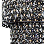 Windsor 13 Light 3-Tier Crystal Chandelier - Carbon/Havana Gold