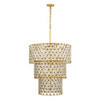 Windsor 13 Light 3-Tier Crystal Chandelier - French Gold/Matte Black