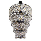 Windsor 21 Light 4-Tier Crystal Chandelier - Carbon/Havana Gold