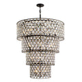 Windsor 21 Light 4-Tier Crystal Chandelier - Carbon/Havana Gold