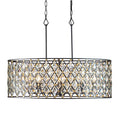 Windsor 8 Light Crystal Oval Linear Pendant - Carbon/Havana Gold