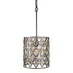 Windsor 1 Light Crystal Pendant - Carbon/Havana Gold