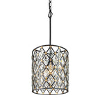 Windsor 1 Light Crystal Pendant - Carbon/Havana Gold
