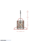 Windsor 1 Light Crystal Pendant - French Gold/Matte Black