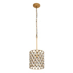 Windsor 1 Light Crystal Pendant - French Gold/Matte Black