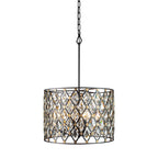 Windsor 4 Light Crystal Pendant - Carbon/Havana Gold