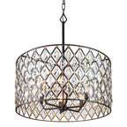 Windsor 6 Light Crystal Pendant - Carbon/Havana Gold