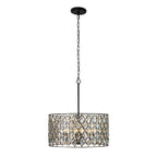 Windsor 6 Light Crystal Pendant - Carbon/Havana Gold