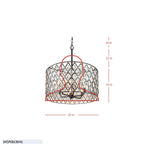 Windsor 6 Light Crystal Pendant - Carbon/Havana Gold