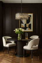 Windsor 6 Light Crystal Pendant - Carbon/Havana Gold