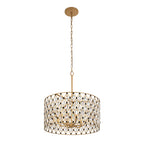 Windsor 6 Light Crystal Pendant - French Gold/Matte Black