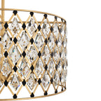 Windsor 6 Light Crystal Pendant - French Gold/Matte Black