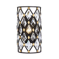 Windsor 1 Light Crystal Sconce - Carbon/Havana Gold