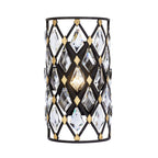 Windsor 1 Light Crystal Sconce - Carbon/Havana Gold
