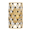Windsor 1 Light Crystal Sconce - French Gold/Matte Black