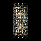 Windsor 2 Light Crystal Sconce/Bath - Carbon/Havana Gold