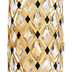 Windsor 2 Light Crystal Sconce - French Gold/Matte Black