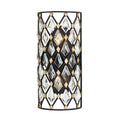 Windsor 2 Light Crystal Sconce - Carbon/Havana Gold