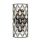 Windsor 2 Light Crystal Sconce - Carbon/Havana Gold
