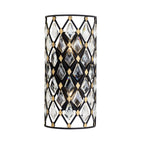 Windsor 2 Light Crystal Sconce - Carbon/Havana Gold