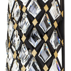 Windsor 2 Light Crystal Sconce - Carbon/Havana Gold