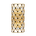 Windsor 2 Light Small Crystal Sconce - French Gold/Matte Black