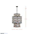 Kato 16 Light 3-Tier Foyer - Havana Gold